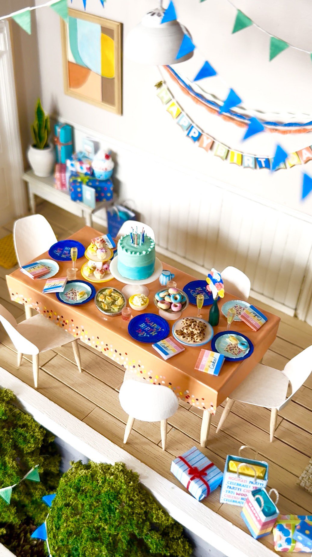 Instagram post by @hannahlemon_art for American Greetings. Caption reads: American Greetings and miniatures artist....