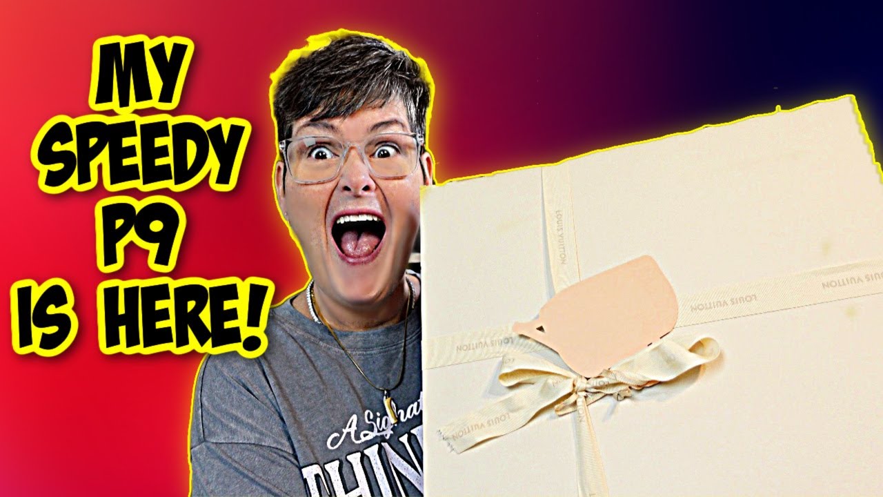 YouTube post by @WinnieBeeLV for biglots. Caption reads: MY Louis Vuitton SPEEDY P9 is here!!.