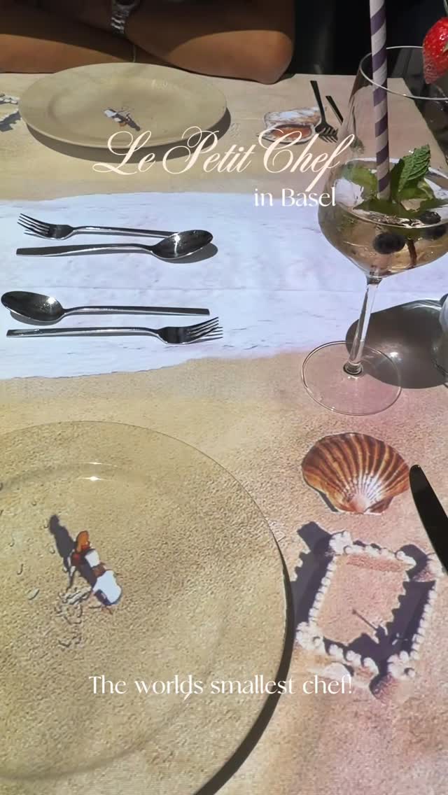 Instagram post by @selin.mrm for Le Petit Chef. Caption reads: [...] 🍽️ [Anzeige] #lepetitchef #basel #dinner....