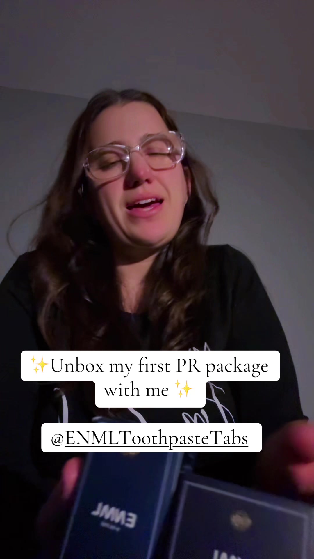 TikTok post by @queenbrittany50 for ENML Toothpaste Tabs. Caption reads: @ENML Toothpaste....