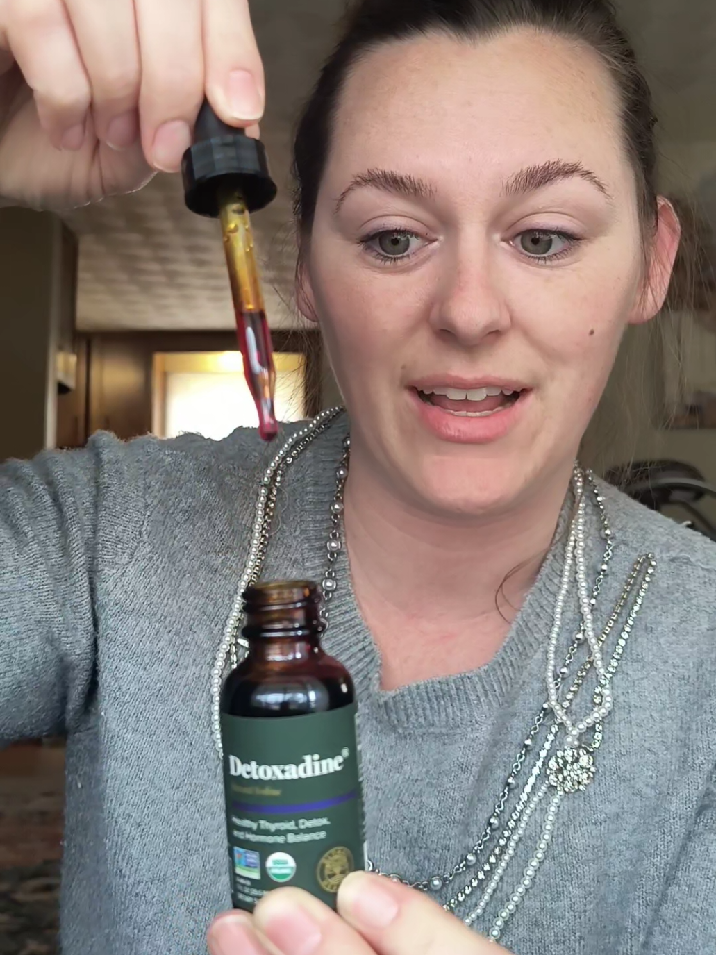 TikTok post by @makaylanicole070 for Global Healing. Caption reads: [...] #iodine #hormonebalance #fyp #tts @Global....