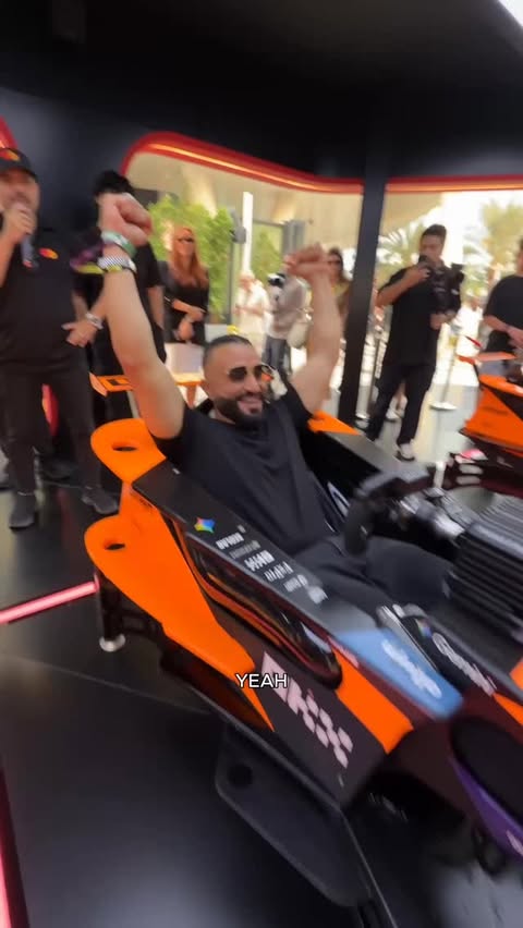 Instagram post by @krisfade for McLaren. Caption reads: Experiencing the thrill of the McLaren Formula 1....