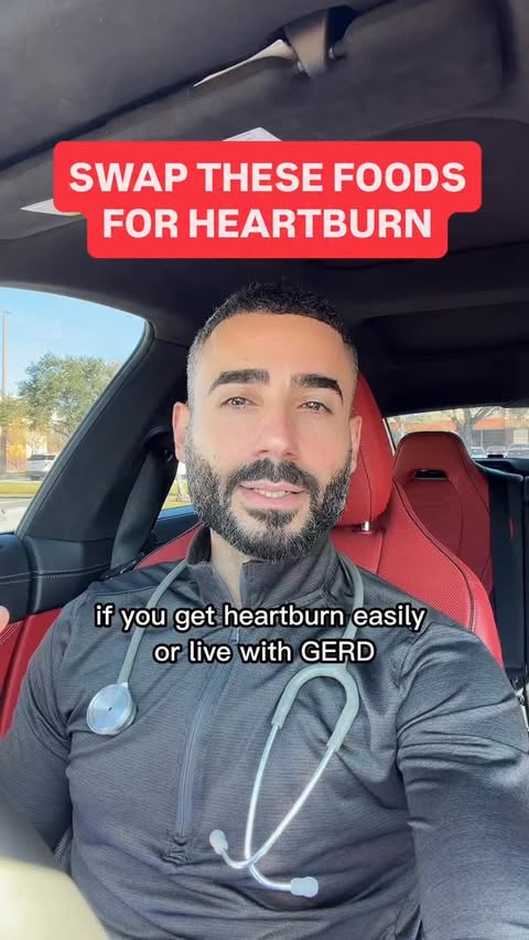 Instagram post by @thestomachdoc for Healthline. Caption reads: @healthline Delicious Food Swaps This Holiday....