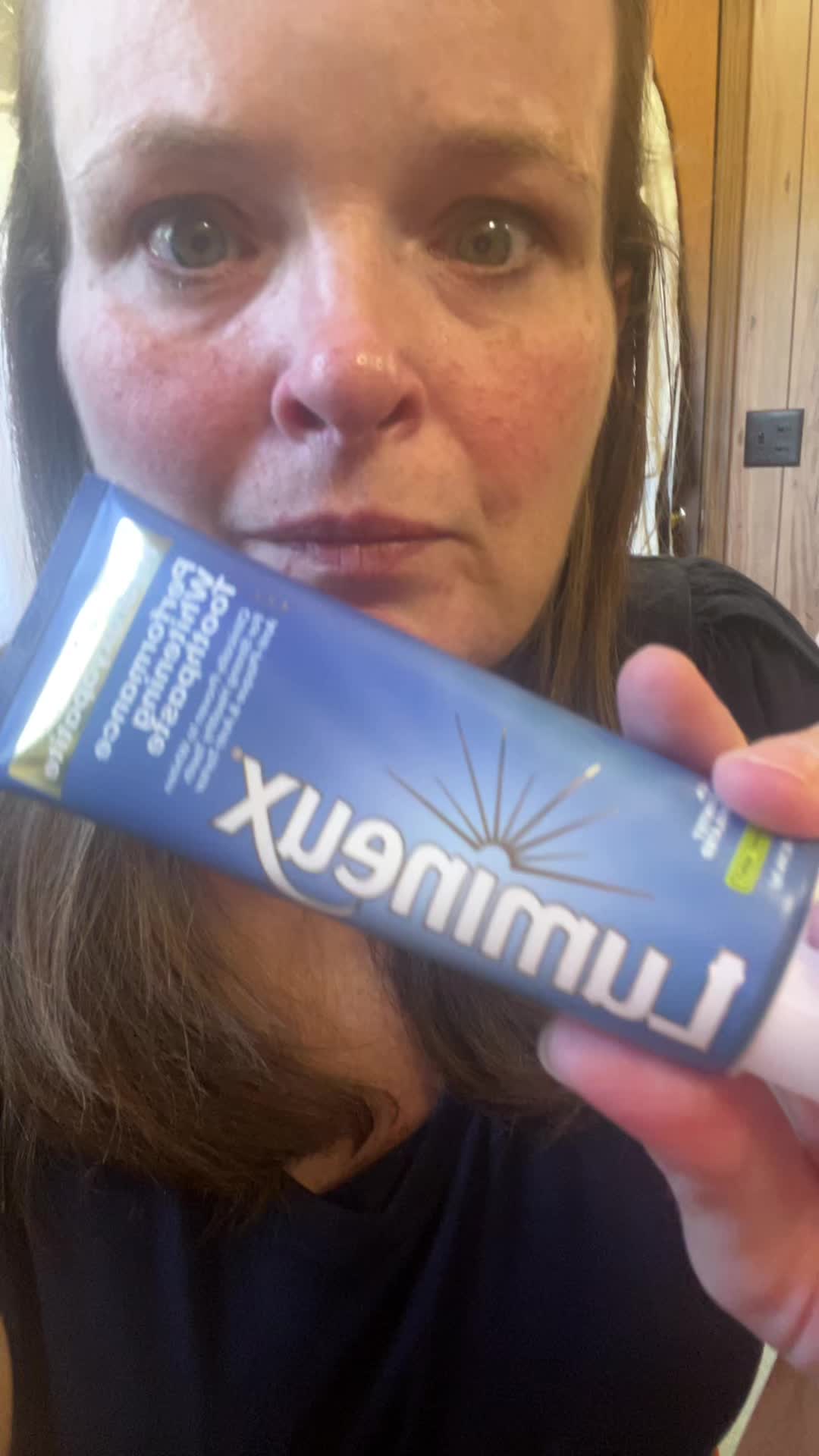 TikTok post by @stephaniestone950 for Lumineux. Caption reads: [...] that works on sensitive teeth- @Lumineux is....