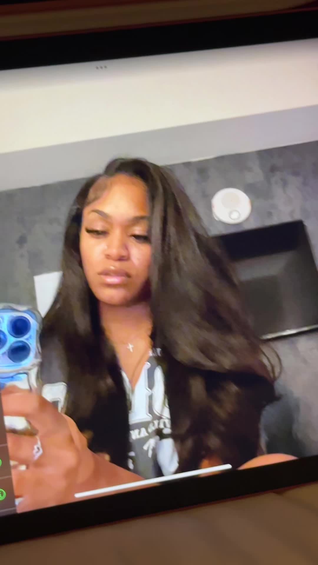 TikTok post by @christinabeee for Ashinehair. Caption reads: yall see this hairrrr? okay🙂‍↕️🤏🏾 @Ashinehair....