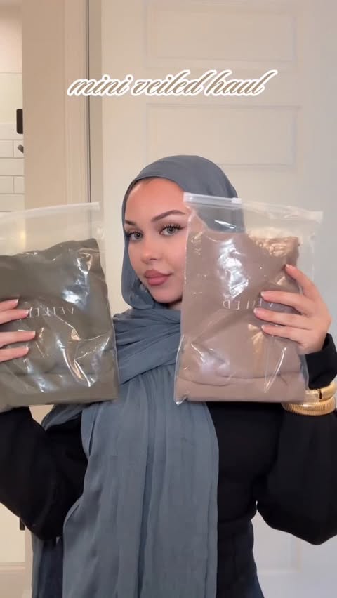 Instagram post by @briannagetsready for Veiled. Caption reads: mini veiled haul ft their new crinkle modals!✨....