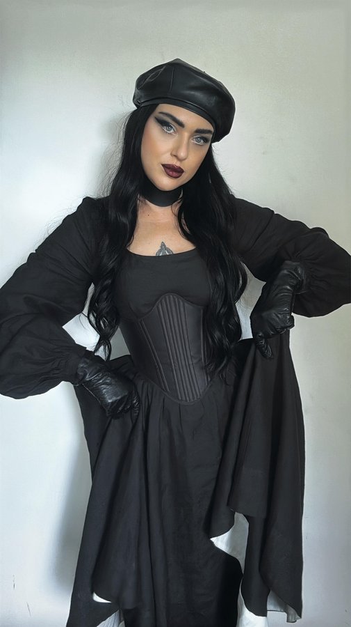 Instagram post by @stellarexplosion for Son de Flor. Caption reads: Literally the dress of my dreams by @sondeflor 🖤....