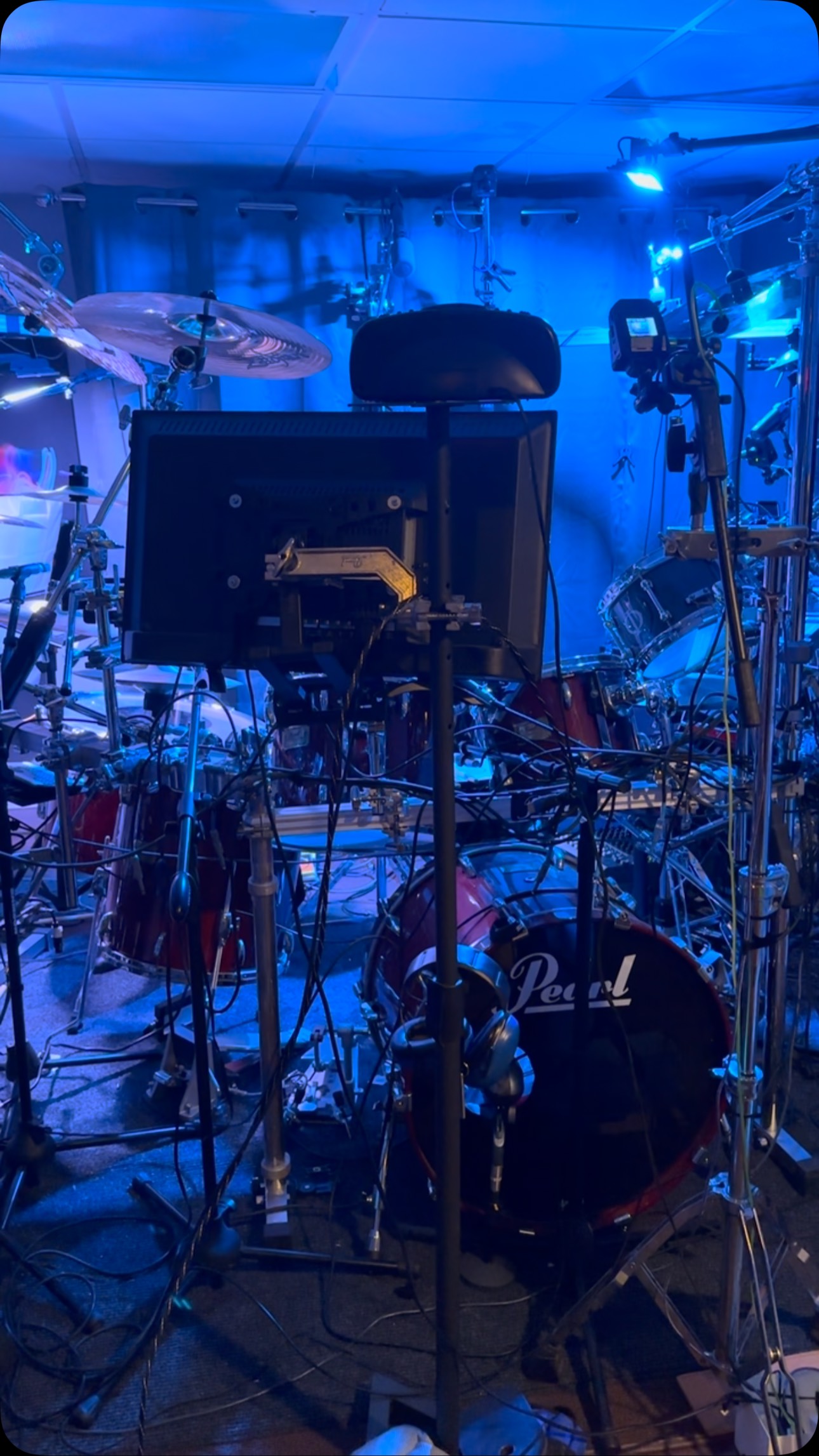 Instagram post by @mikemanginiofficial for Shure. Caption reads: I hope this helps a lot of drummers churn out....