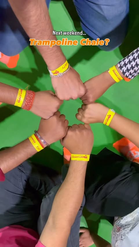 Instagram post by @ashwani_44 for Skyjumper Trampoline Park. Caption reads: Tired of the same overrated cafes? Say YES to real....