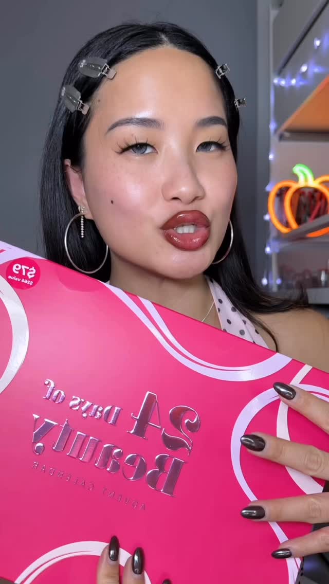 Instagram post by @demingai for Sunday Riley. Caption reads: how do we feel about this advent calendar so far?....