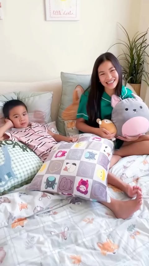 Instagram post by @supers_official for Squishmallows. Caption reads: [...] a nap with the new SquishPillow from....