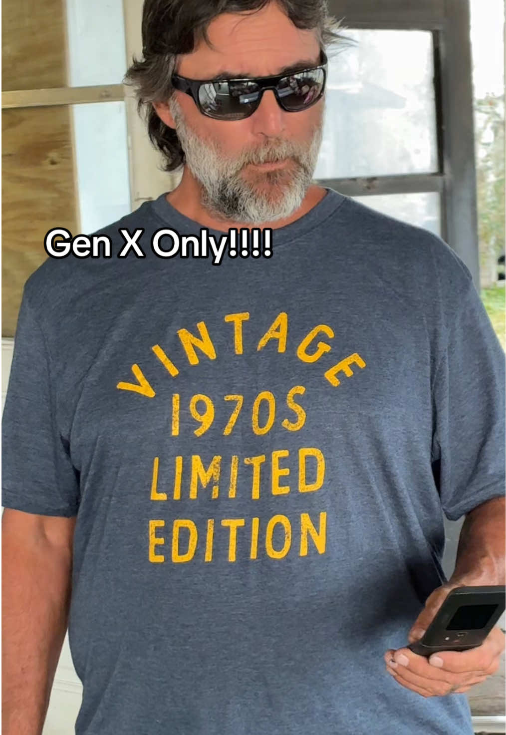 TikTok post by @jlynnugc for Crazy Dog TShirts. Caption reads: Wear it proud Vintage Gen X!!! @Crazy Dog Tshirts....