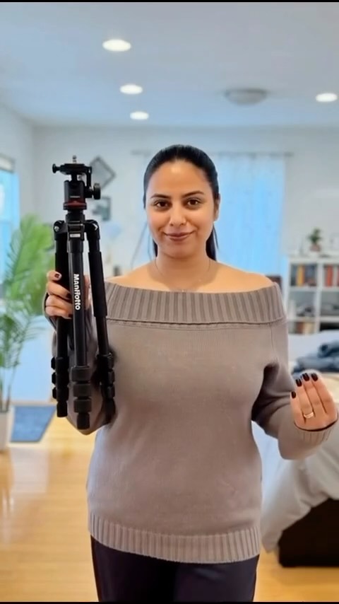 Instagram post by @rachna.panday for NEEWER. Caption reads: [...] sign to upgrade your setup! The TP12 Neewer....