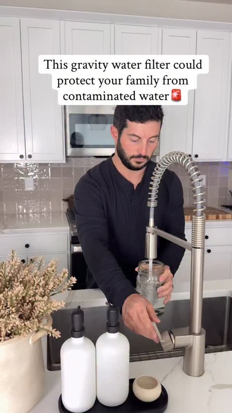 Instagram post by @housewifeprepper for Culligan. Caption reads: Filtering water isn’t optional anymore..especially....
