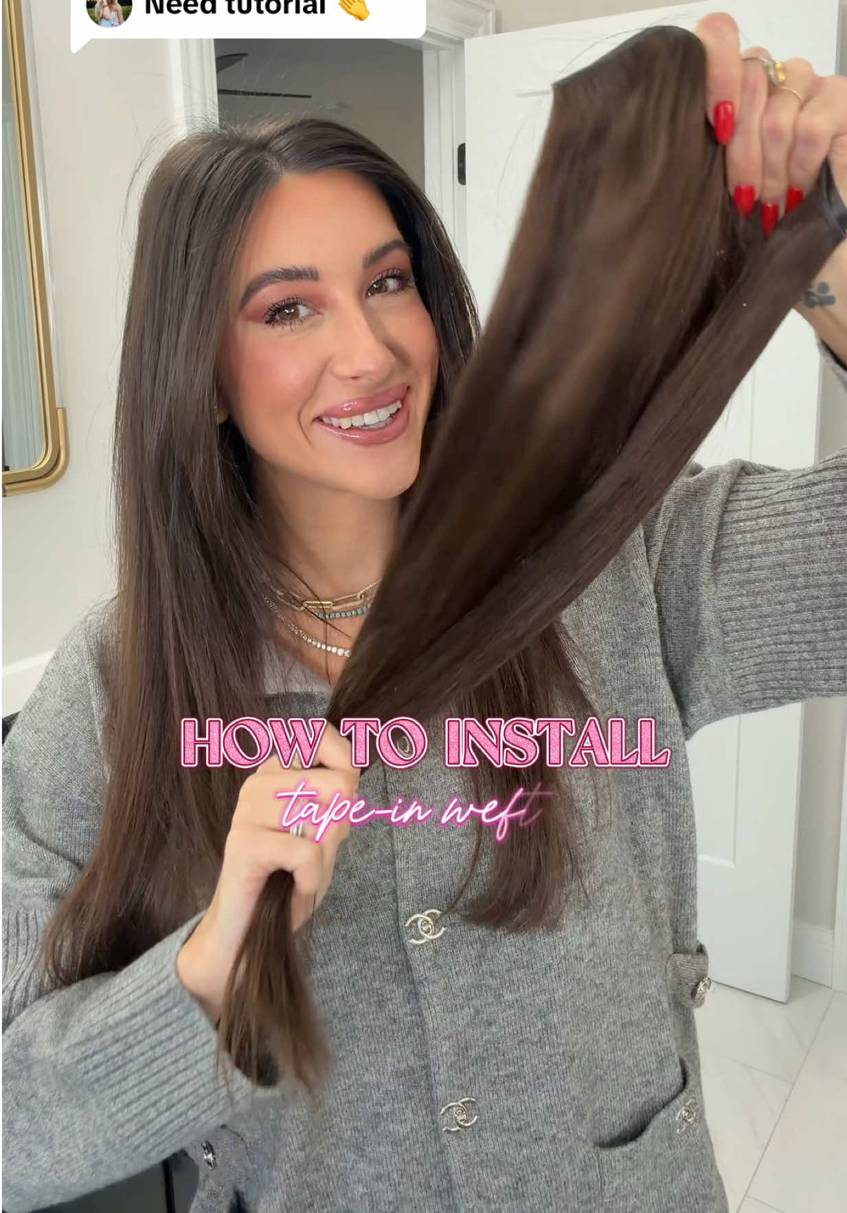 TikTok post by @amber_lynne2 for Dooreshair. Caption reads: [...] make the install so quick & easy!....