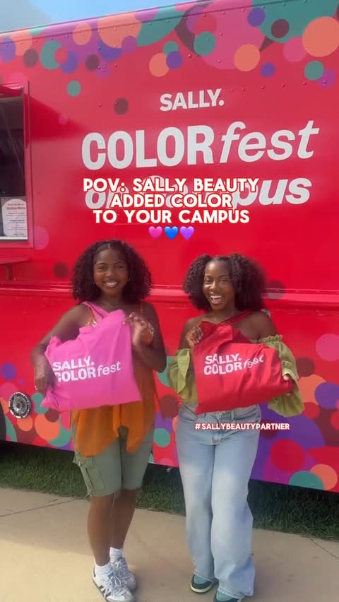 Instagram post by @aaliyahandallanah for Sally Beauty. Caption reads: #SallyBeautyPartner #SallyCOLORfest Sally Beauty....