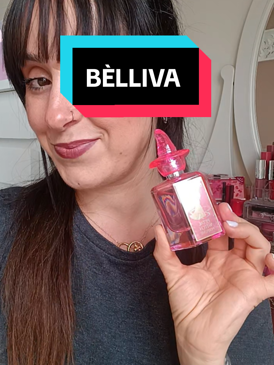 TikTok post by @bea_makeup25 for Belliva Beauty. Caption reads: AMIGAS ♥️ @bellivabeautyes #tiktokshop #belliva....