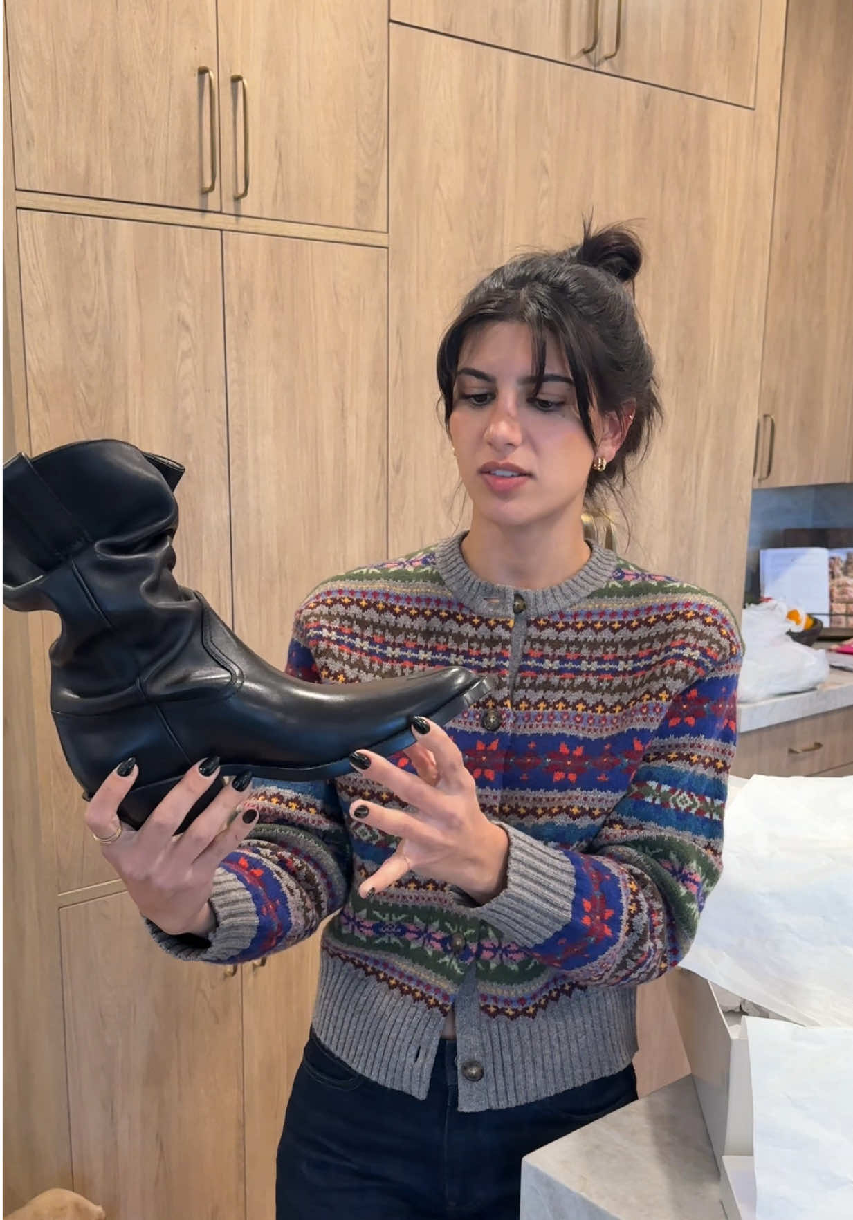 TikTok post by @mananamariee for Maison Margiela. Caption reads: New @Maison Margiela tabis!!!! .