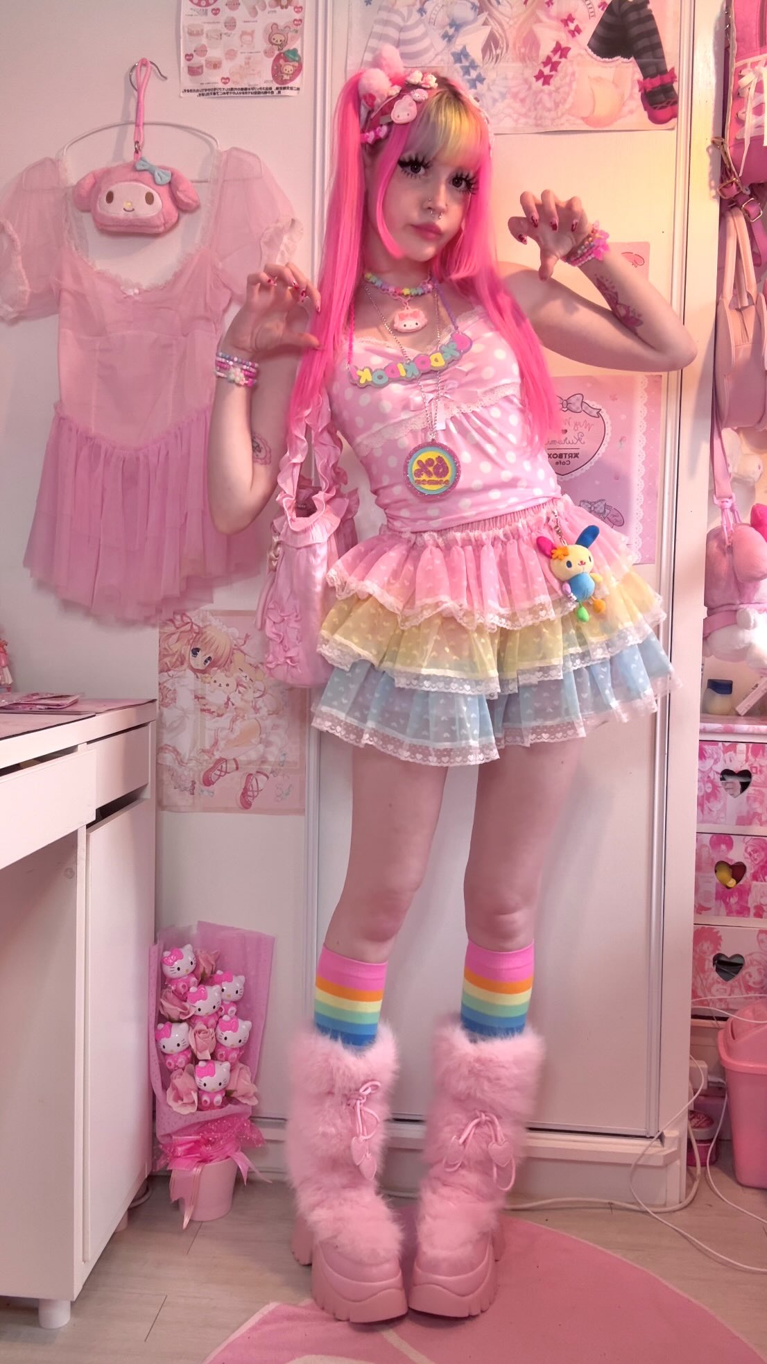 Instagram post by @bunniebellee for Koi Footwear. Caption reads: thank u sm @koifootwear i love my new boots!!....