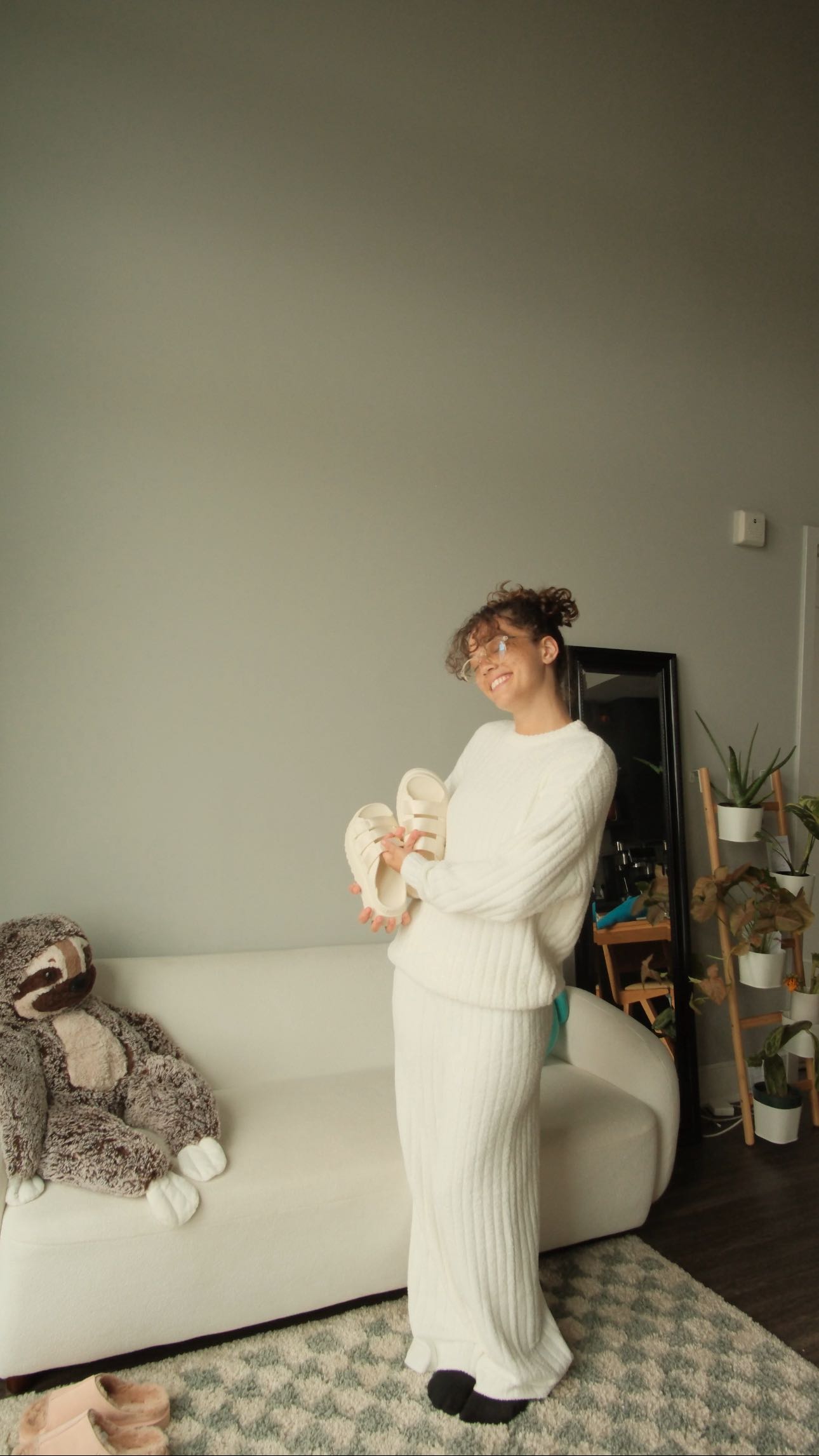 Instagram post by @claralilywest for Afterpay. Caption reads: Staying comfortable physically and financially....