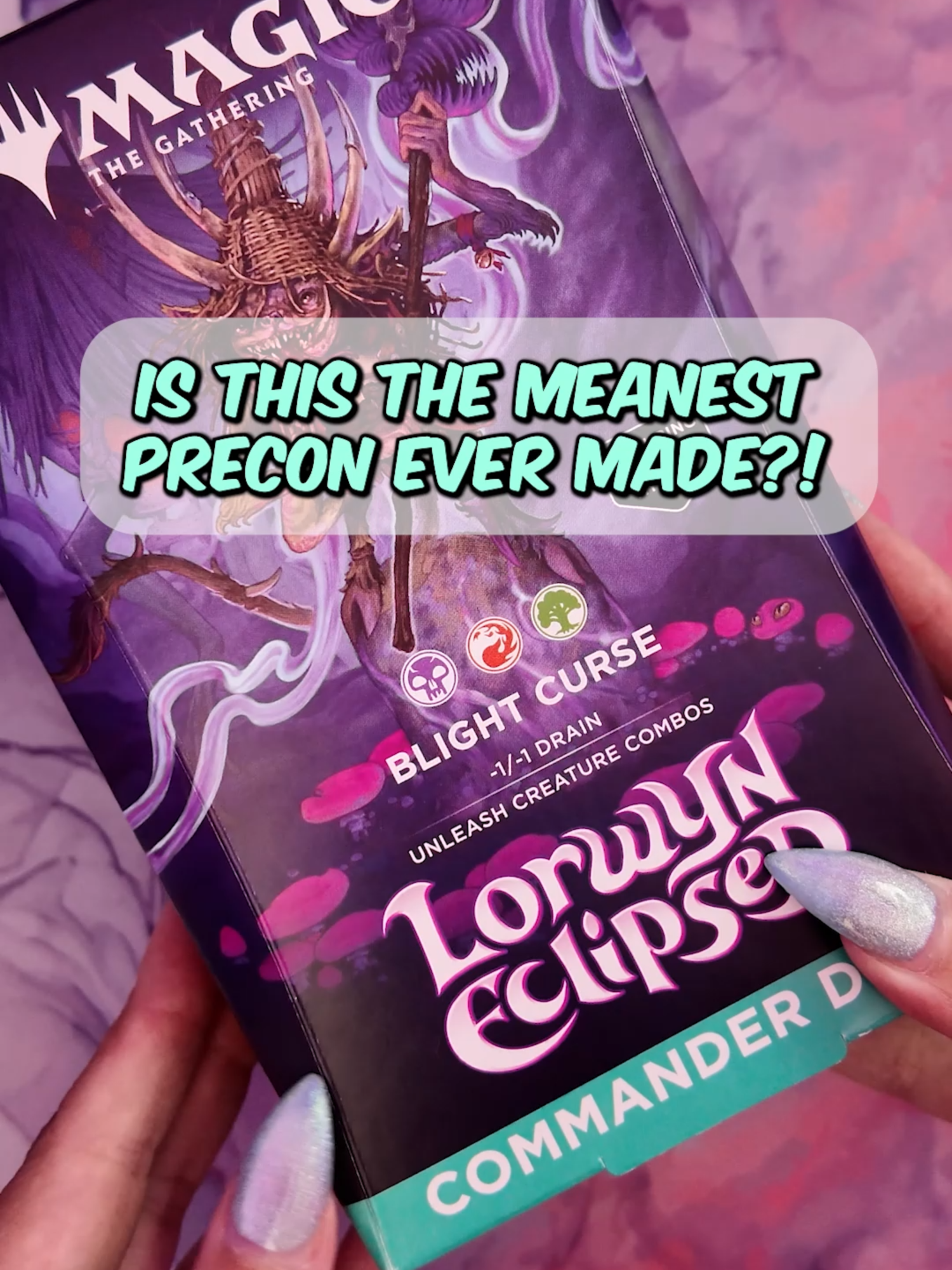 TikTok post by @galaxyaus for Magic: The Gathering. Caption reads: How to be the meanest MTG player in your pod with....