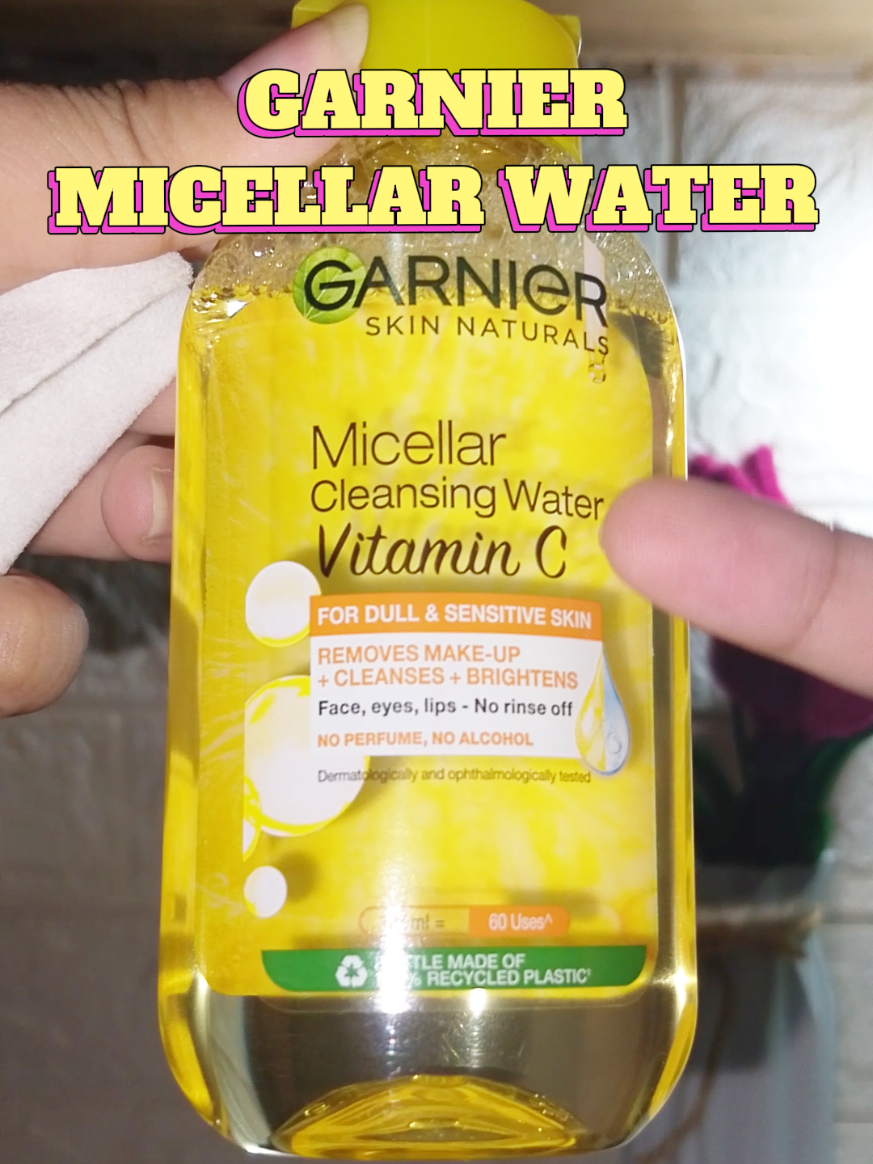 TikTok post by @meishai18 for Garnier Philippines. Caption reads: Remove your makeup and other dirt on your face....