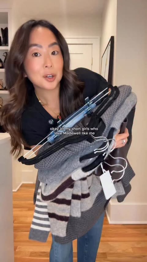 Instagram post by @carriesclosetdiary for Madewell. Caption reads: A major fun @madewell haul for all my short....