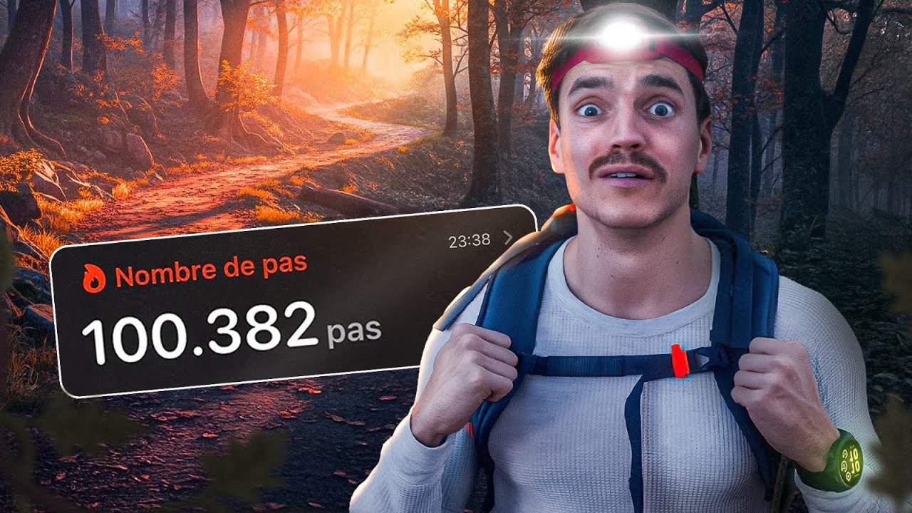 YouTube post by @ANTOINEFOMBONNE for Nutripure. Caption reads: 100,000 STEPS in ONE DAY: I'm taking on the....