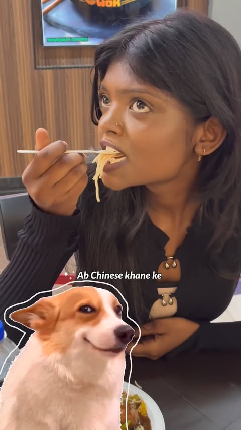 Instagram post by @nandini__unfiltered for Chinese Wok. Caption reads: Cravings on? Budget tight? 🤤🥢 Chinese Wok’s....