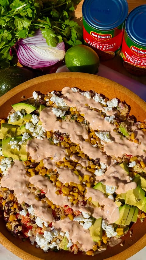 Instagram post by @foodiefromvt for Del Monte. Caption reads: [...] vegetables! I keep it simple by using....