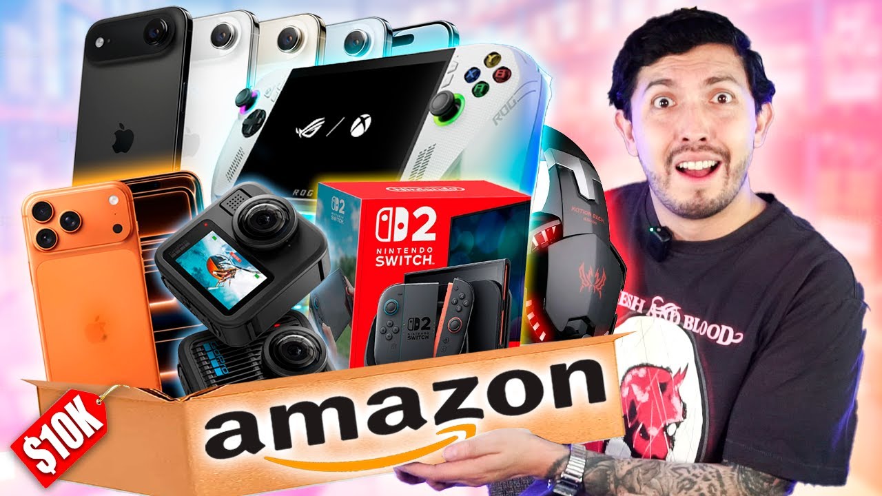 YouTube post by @victorcaballero117 for OBSBOT. Caption reads: BUY THE MOST EXPENSIVE AMAZON MYSTERY BOX... and....