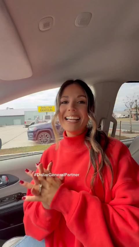 Instagram post by @kacidriggers for Dollar General. Caption reads: [...] with us at our comfort store, @dollargeneral....