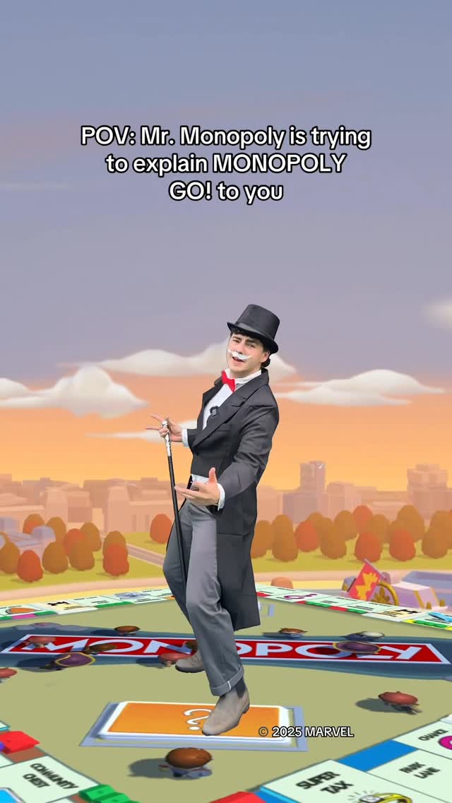 Instagram post by @void_darc for monopolygo. Caption reads: AD | Fantastic Four in @monopolygo #comedy....