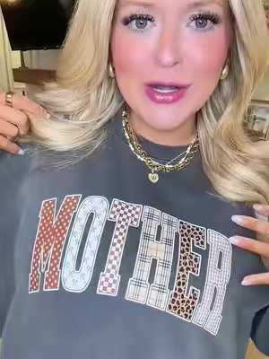TikTok post by @whitneyharrison19 for United Monograms. Caption reads: [...] #fall #sweatshirt #leggingsoutfit @United....