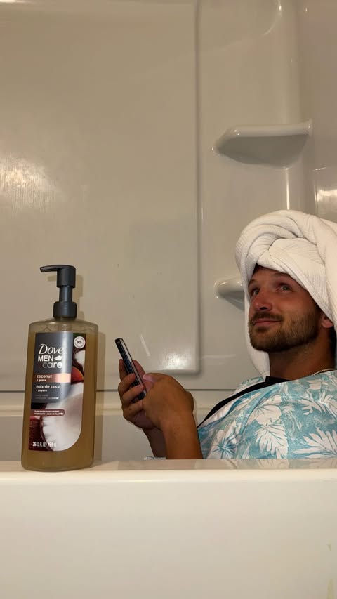 Instagram post by @therealkadenbowler for Dove Men+Care. Caption reads: [...] with the assist #dovemenpartner @dovemencare....