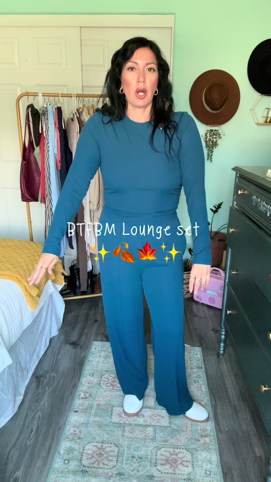 TikTok post by @jasmincampos79 for BTFBM. Caption reads: @btfbm_us has the coziest matching sets.. [...].