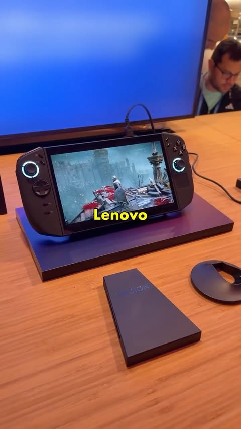 Instagram post by @nathanespinozayt for AMD. Caption reads: [...] it in my possession 😭 #tech #LenovoCES....