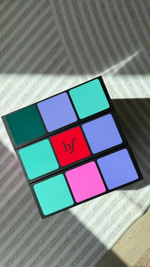 Instagram post by @annakhan25 for Benefit Cosmetics. Caption reads: Glam Cube Advent Calendar by @benefitmiddleeast....