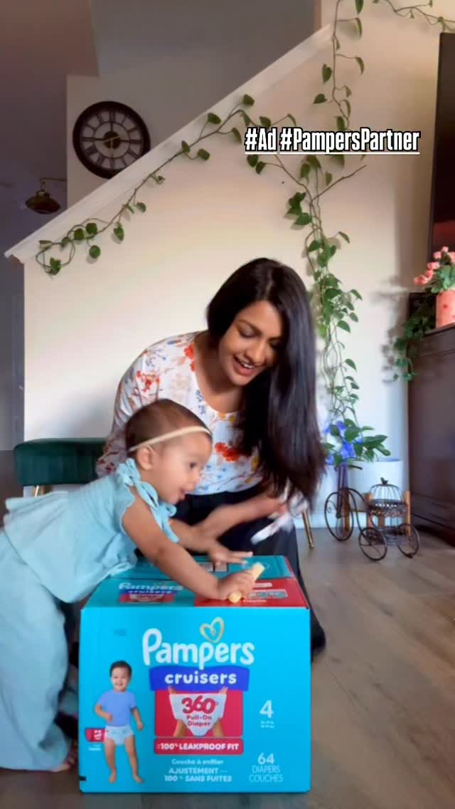 Instagram post by @cherekeerthana for Pampers. Caption reads: #ad #pamperspartner l’m so excited to partner with....