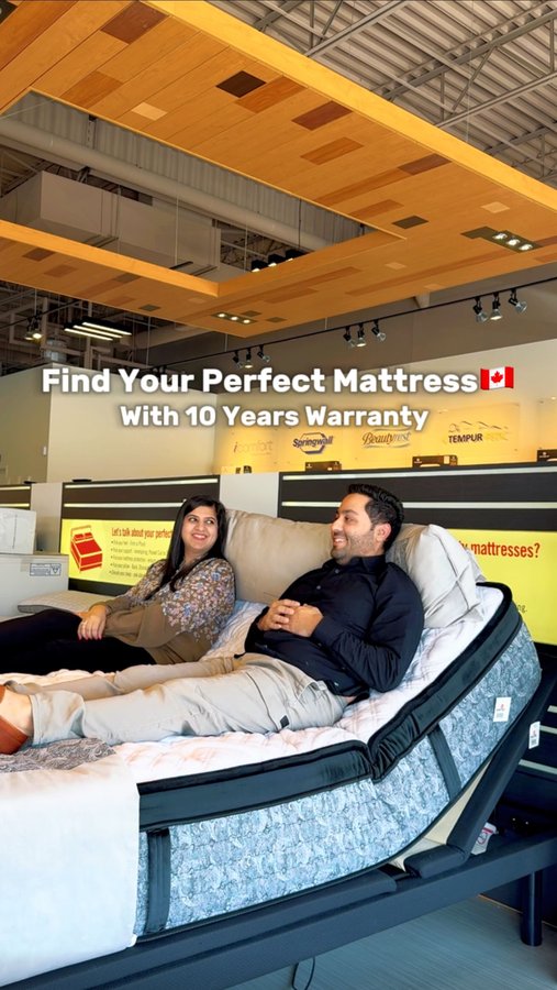 Instagram post by @canspiceitup for The Brick. Caption reads: Looking for the perfect mattress? 

Brick Mattress....