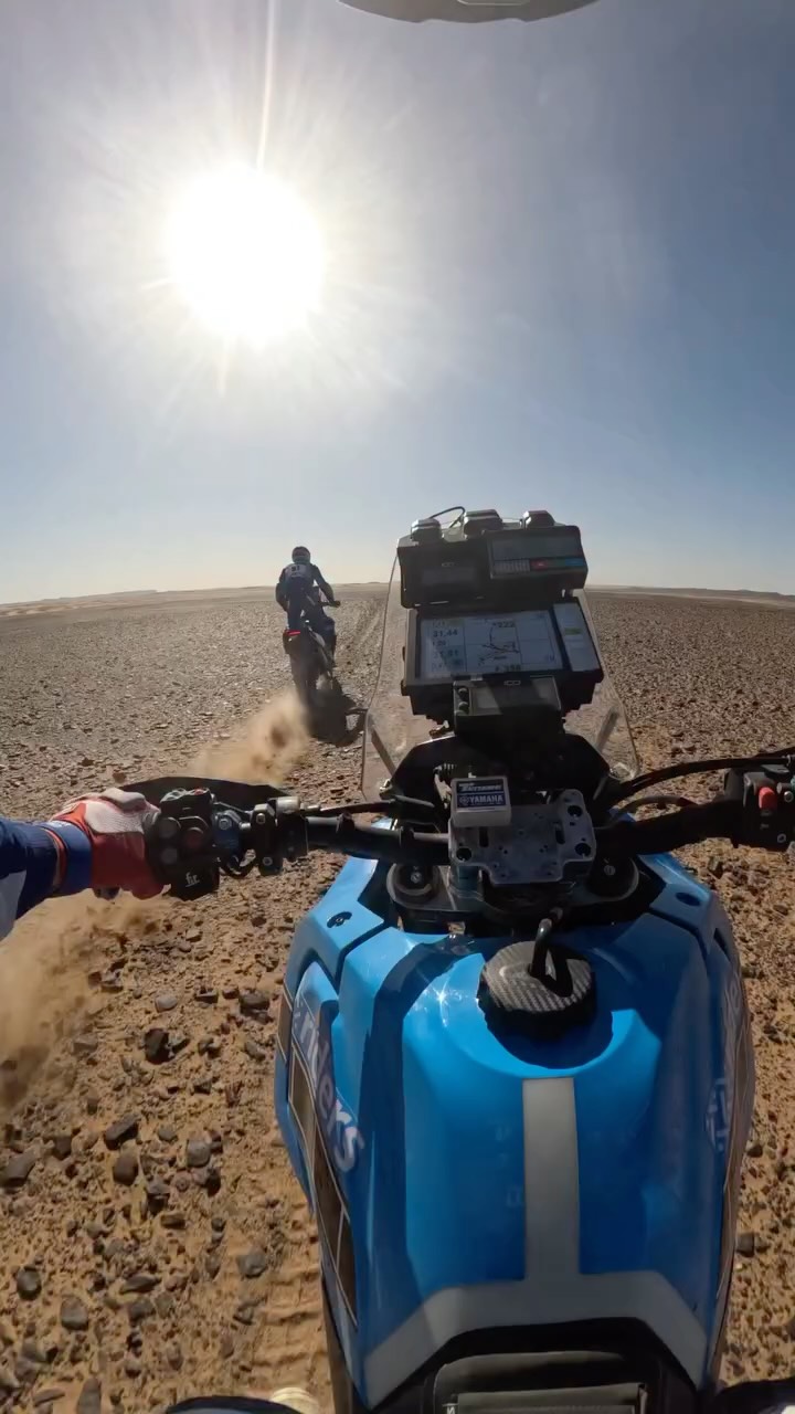 Instagram post by @tenere_spirit_experience for Yamaha Motor. Caption reads: First desert rally-raid with the Ténéré and first....