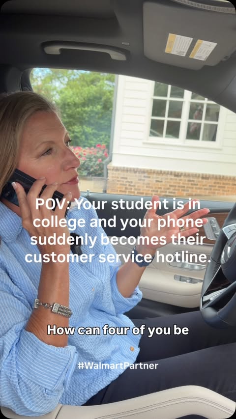 Instagram post by @thedormguide for Walmart. Caption reads: #WalmartPartner When I was in college, my calls....