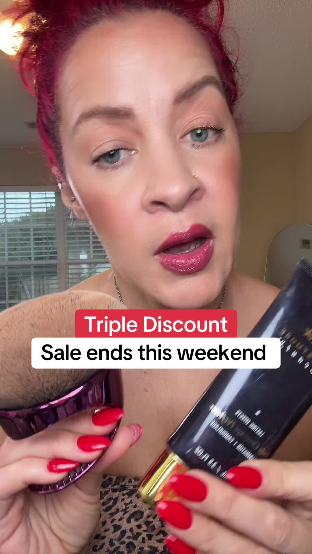 TikTok post by @thettravelqueen2 for Westmore Beauty. Caption reads: #westmorebeauty @Westmore Beauty [...].