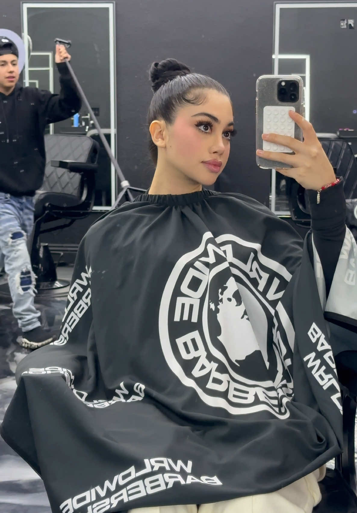 TikTok post by an influencer for Hair Growth Shampoo by Jailyne. Caption reads: @Hair Growth Shampoo by Jailyne had my neck super....