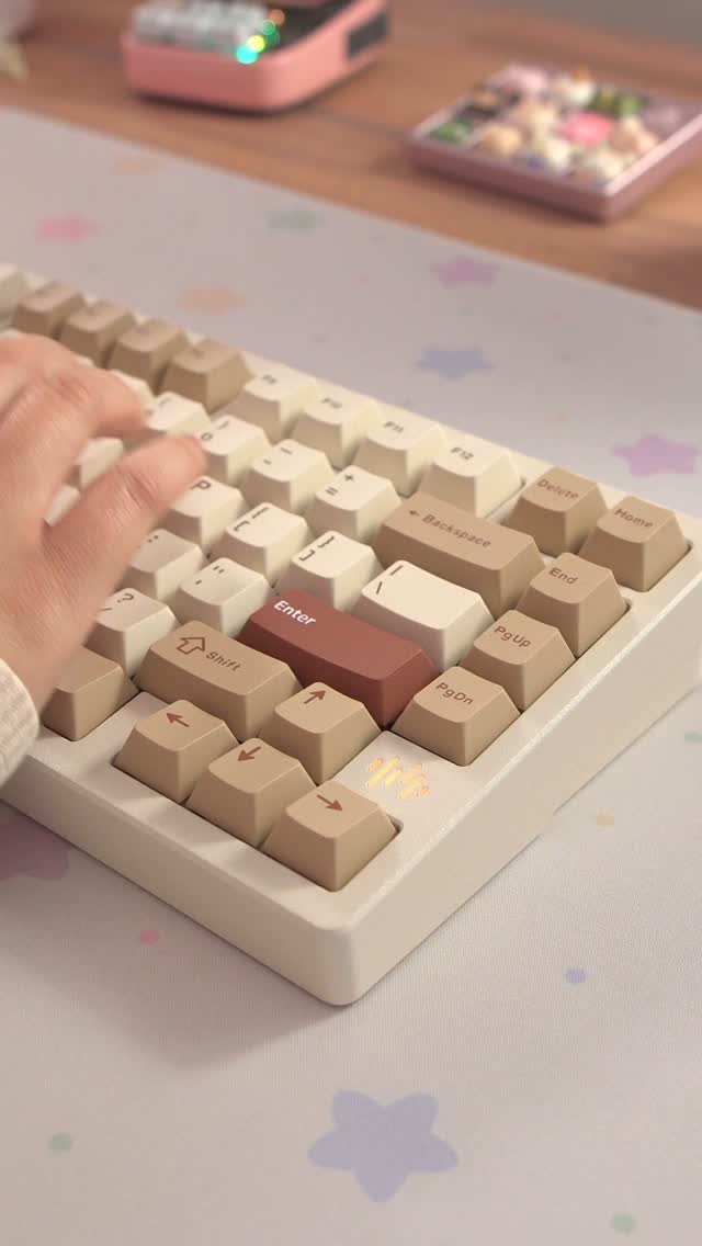 Instagram post by @rice.cloud for Womier Keyboard. Caption reads: another great prebuild by womier: RD75 Pro ✨ this....