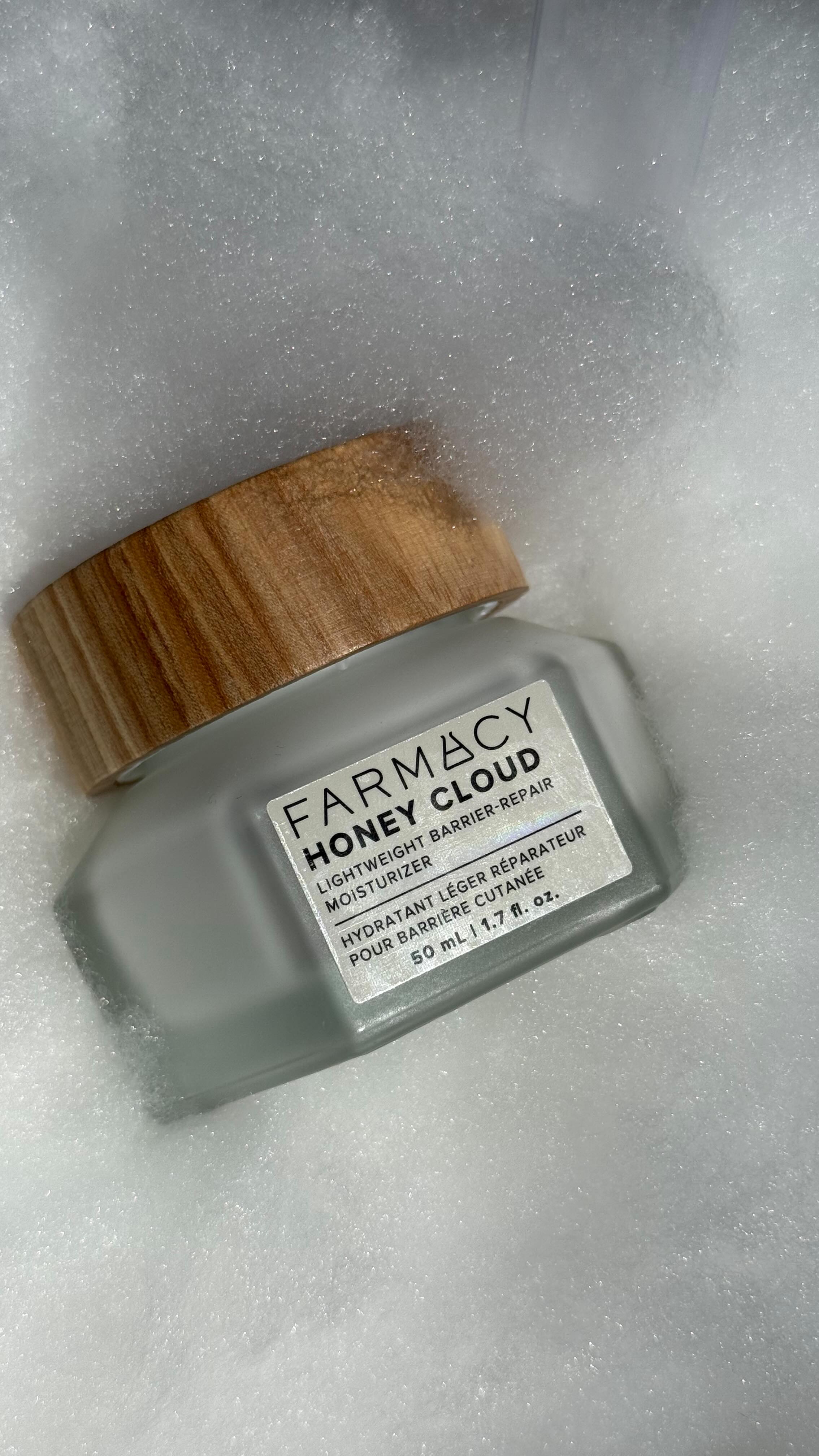 Instagram post by @kristynhoffman for FarmacyBeauty. Caption reads: today’s forecast- breathable, lasting hydrating....