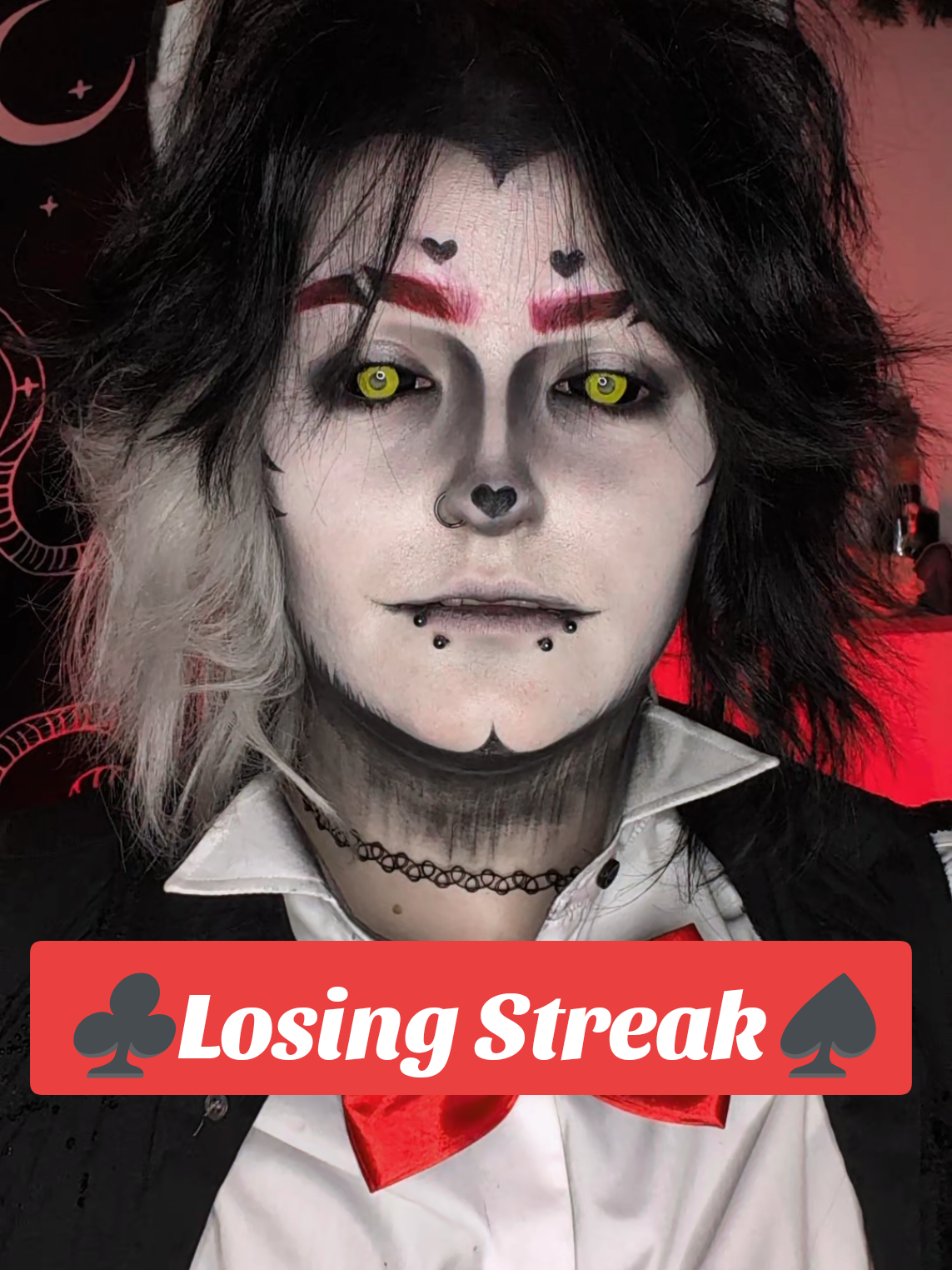 TikTok post by @easygoinggoth for MocoQueen. Caption reads: he did NOT stop looking 🥹 ° °contacts @MocoQueen....