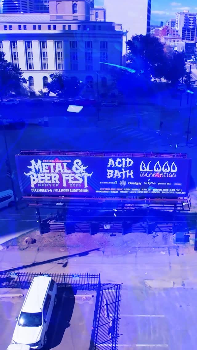 Instagram post by @bloodincantationofficial for Live Nation. Caption reads: Go big or go home? Go big AND go home! If you’re....