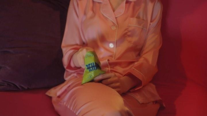 Instagram post by @missanniebananie for BEHAVE. Caption reads: Summer is here, and movie nights 🍿 with your....