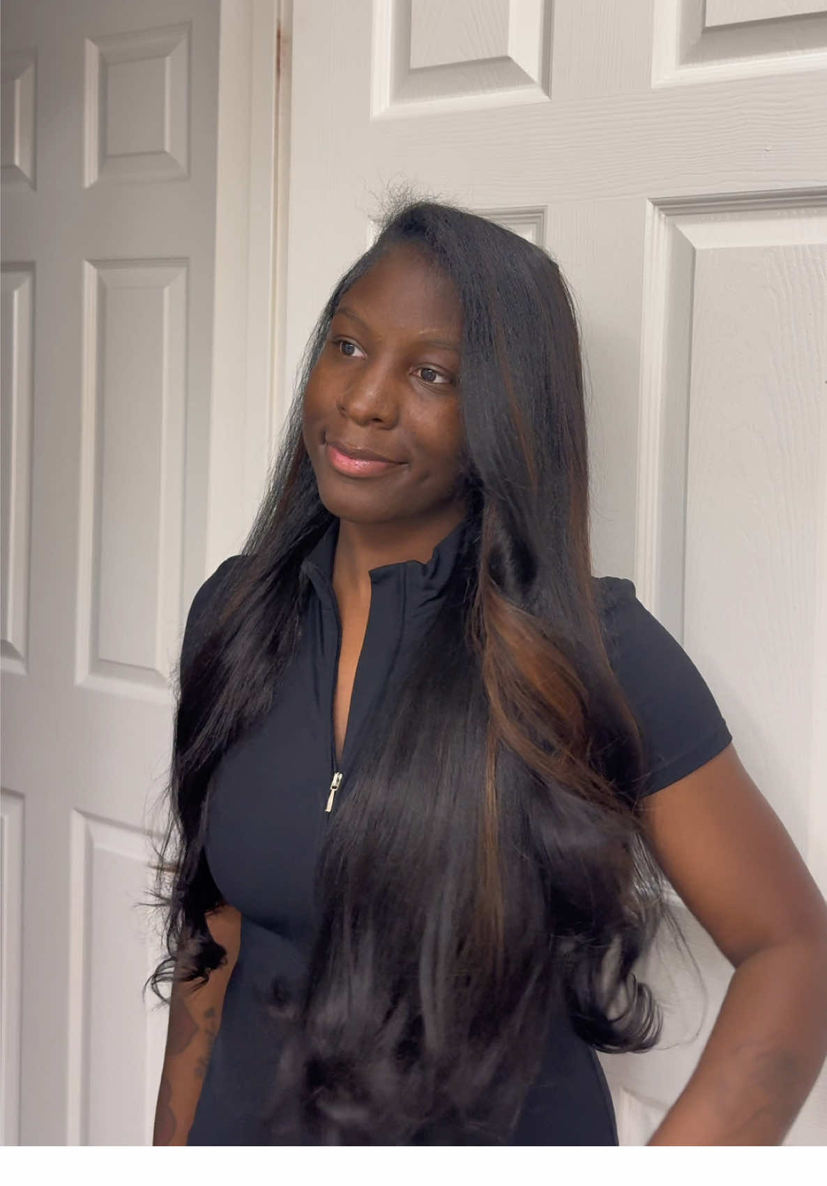 TikTok post by @daediornails for Mscoco Hair. Caption reads: the passed the bleach test , which is the test of....